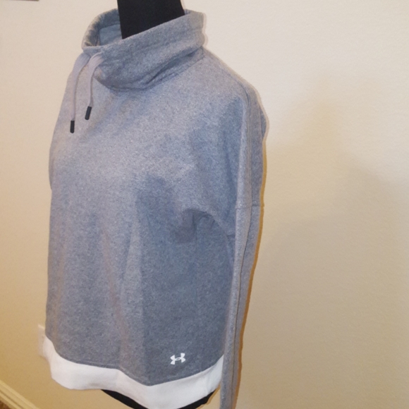 ❤HP❤Under Armour Gray Drawstring Sweatshirt❤ - Picture 2 of 7